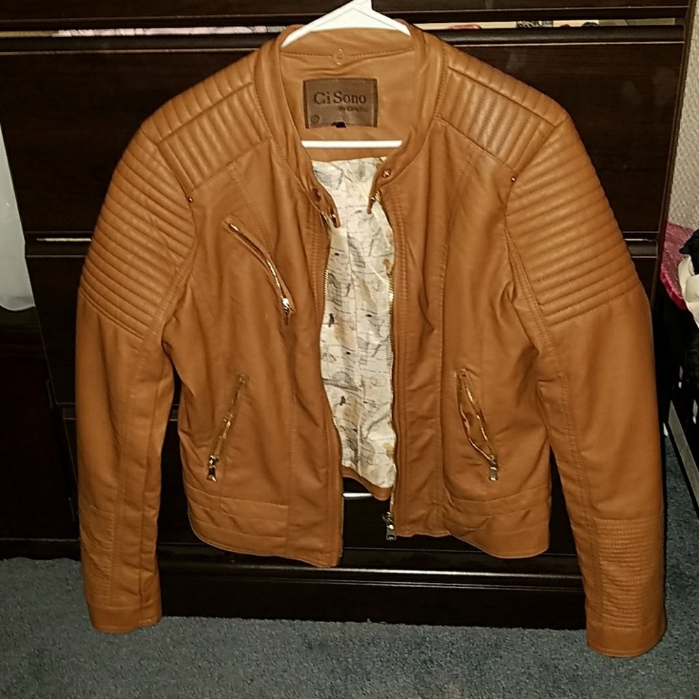 Faux leather jacket